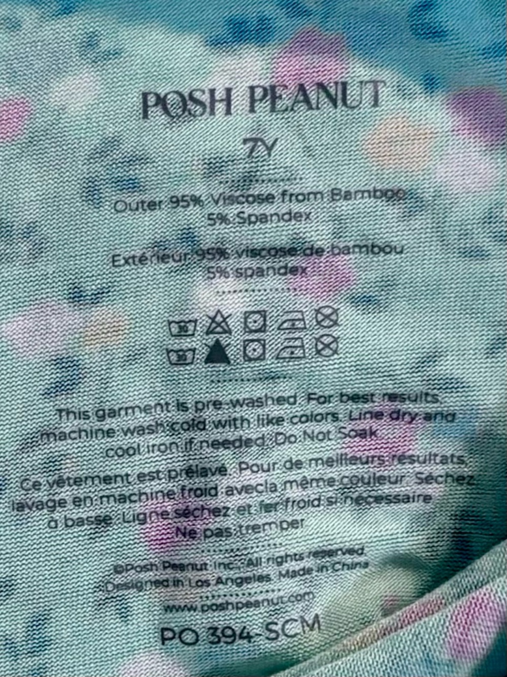 Posh Peanut Floral Bamboo Joggers | Wooden Button Ankles | Size 7Y | EUC - Picture 15 of 15